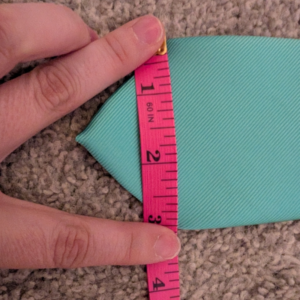 JF J.Ferrar Turquoise Men's Tie - Picture 7 of 8